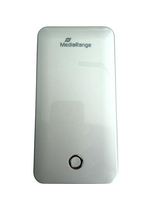 Външна батерия MediaRange, 10000 mAh, 3x USB, Power Bank, Бяла