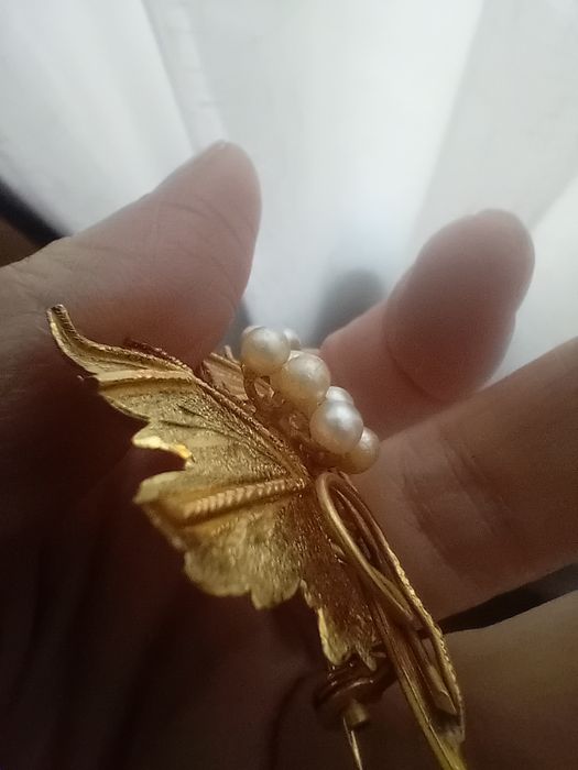 Brosa vintage aur 18k