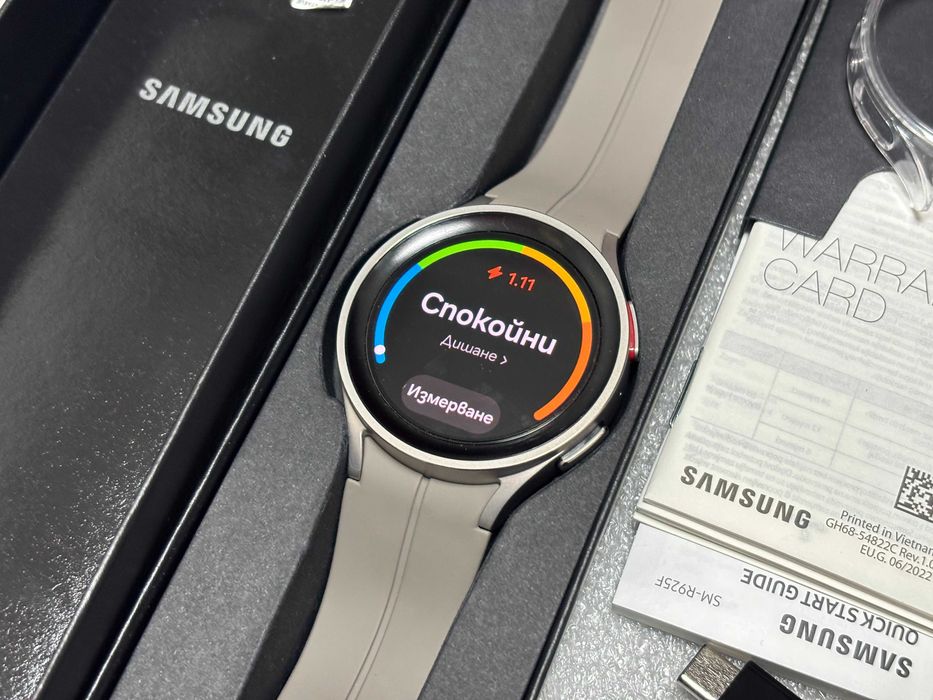 КАТО НОВ! Смарт часовник Samsung Galaxy Watch5 Pro 45mm Gray Titanium