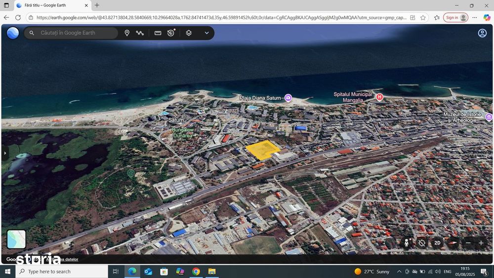 Mangalia Saturn teren intravilan construibil 12688mp pret 120euro/mp