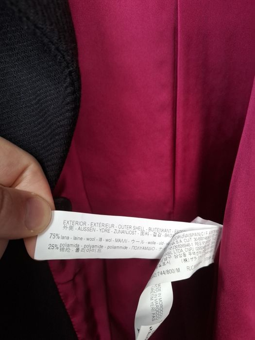 Palton ZARA woman 75% lana, negru, M (S)