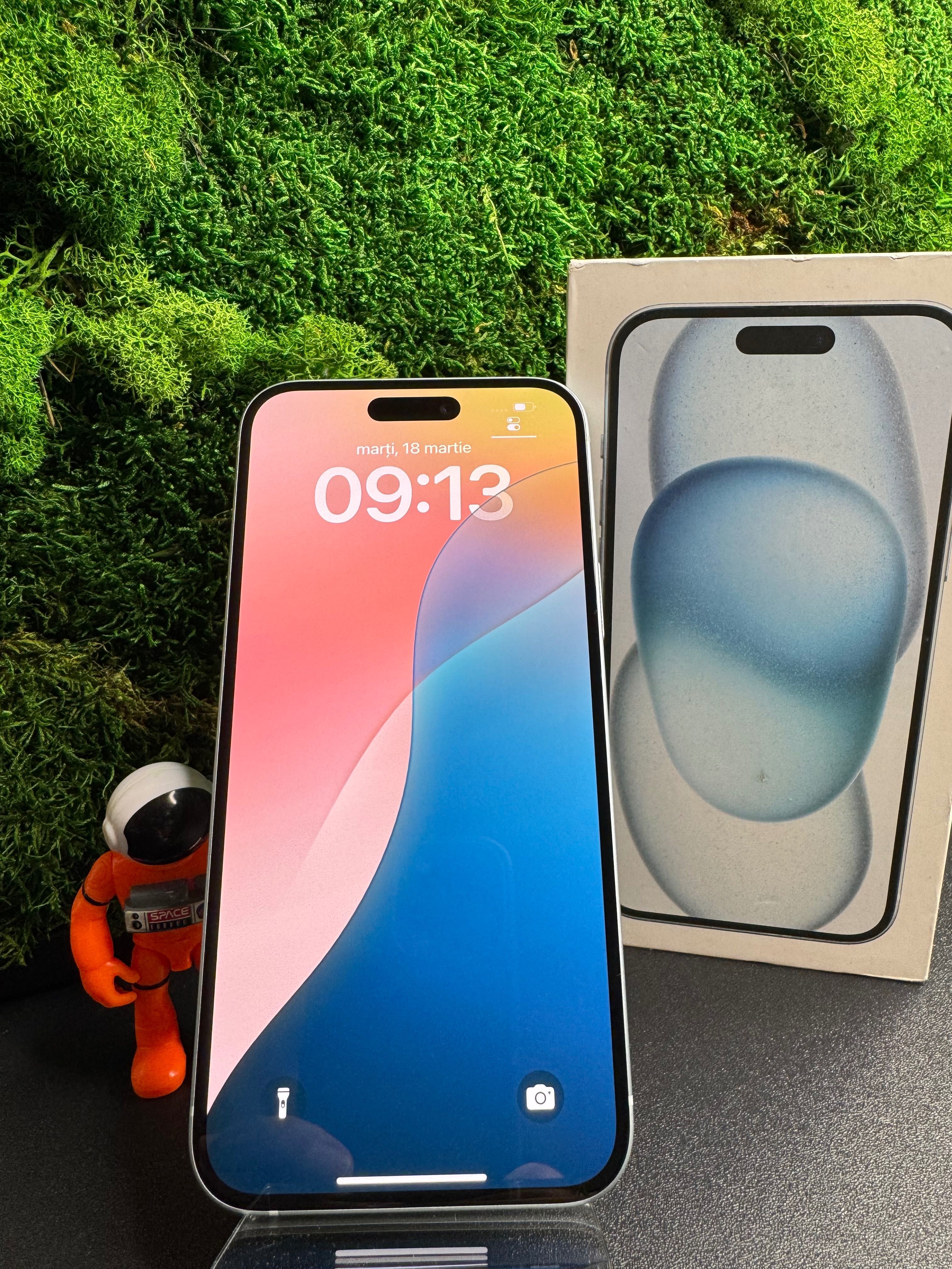 iPhone 15 Plus Blue Albastru 128GB 100% Baterie #7007