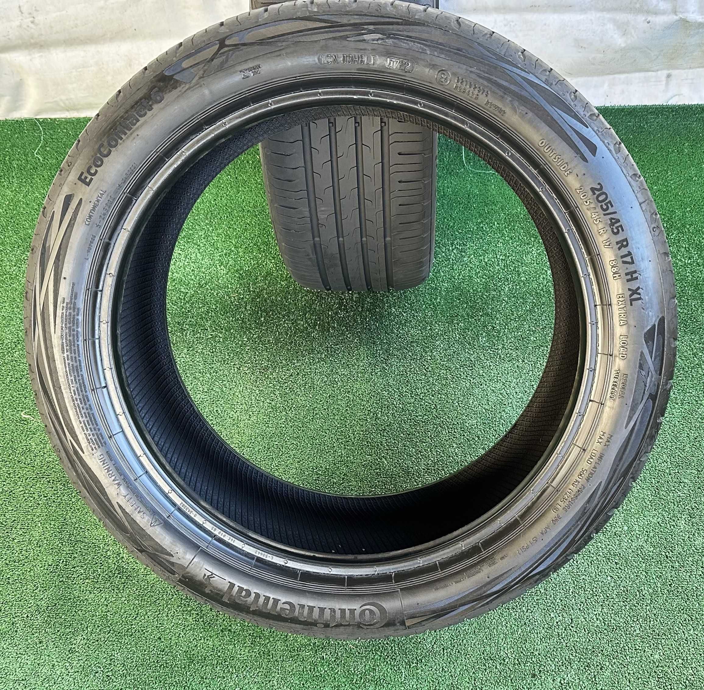 2бр 205/45r17 CONTINENTAL EcoContact 6 летни