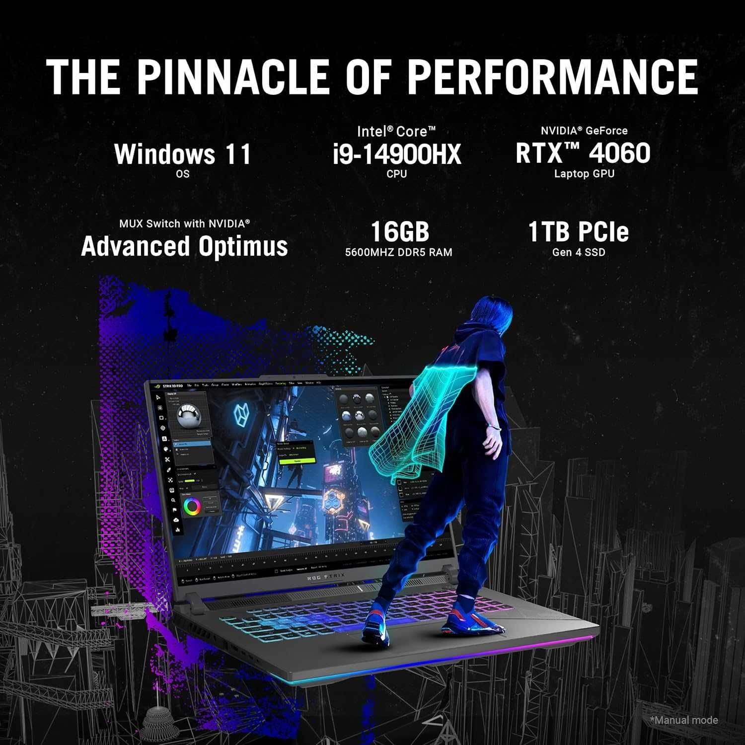 ASUS ROG Strix G16 Gaming   i9-14900HX 16GB 1TB RTX4060 8GB 16'' 240Hz