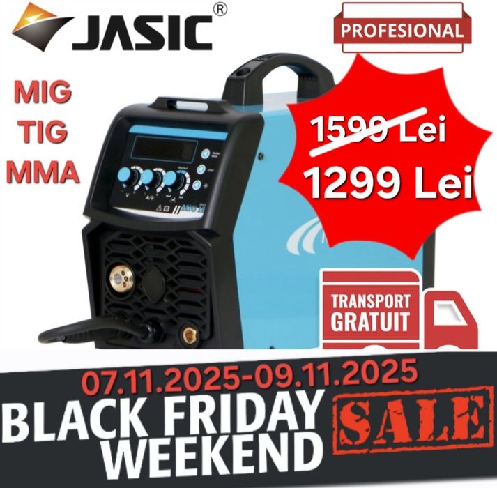 Jasic NOVO MIG 180-Aparat sudura cu sarma MIG-MAG Gas-No Gas/TIG/MMA