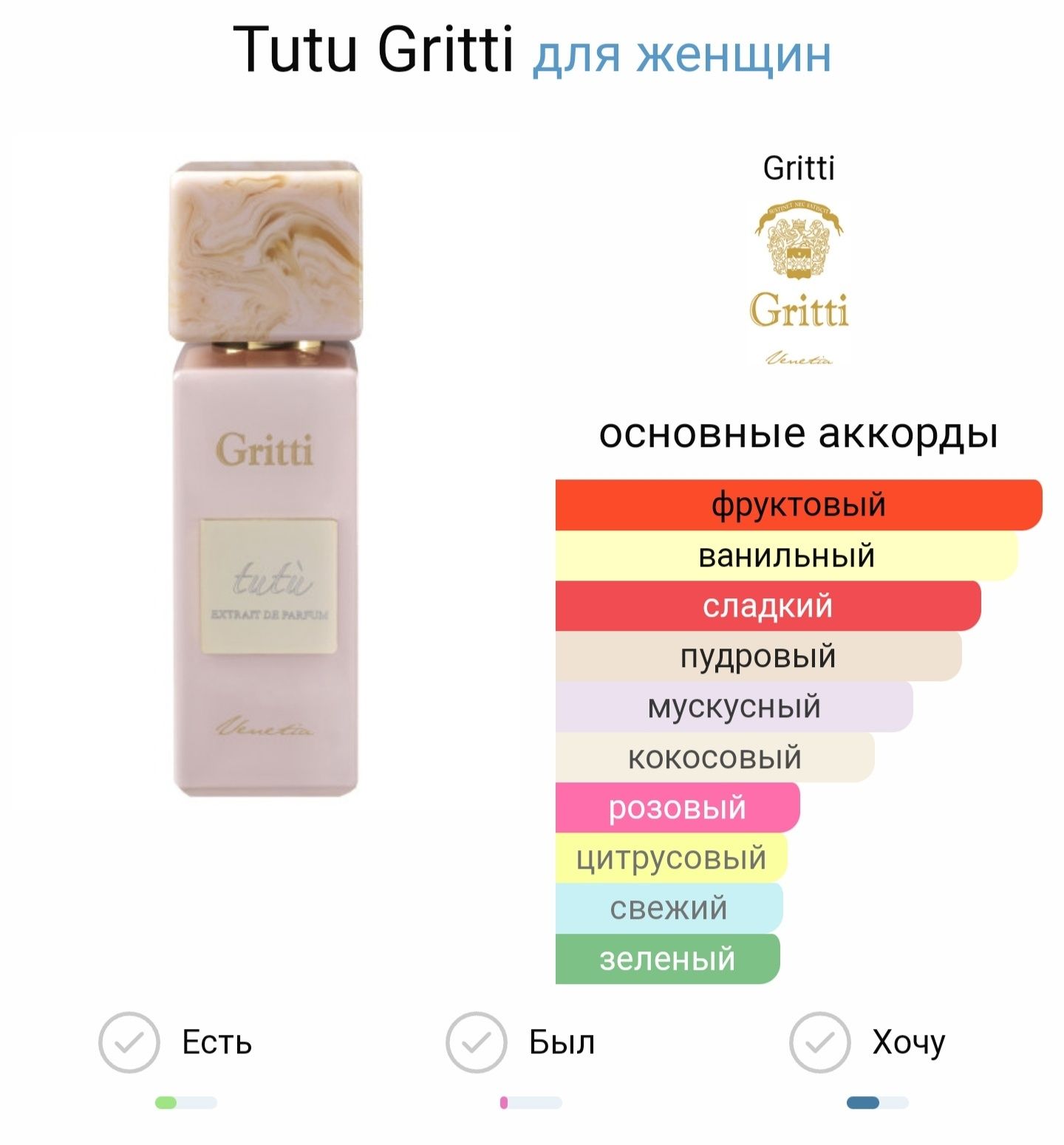 Gritti Tutu женщин парфюм 10 ml