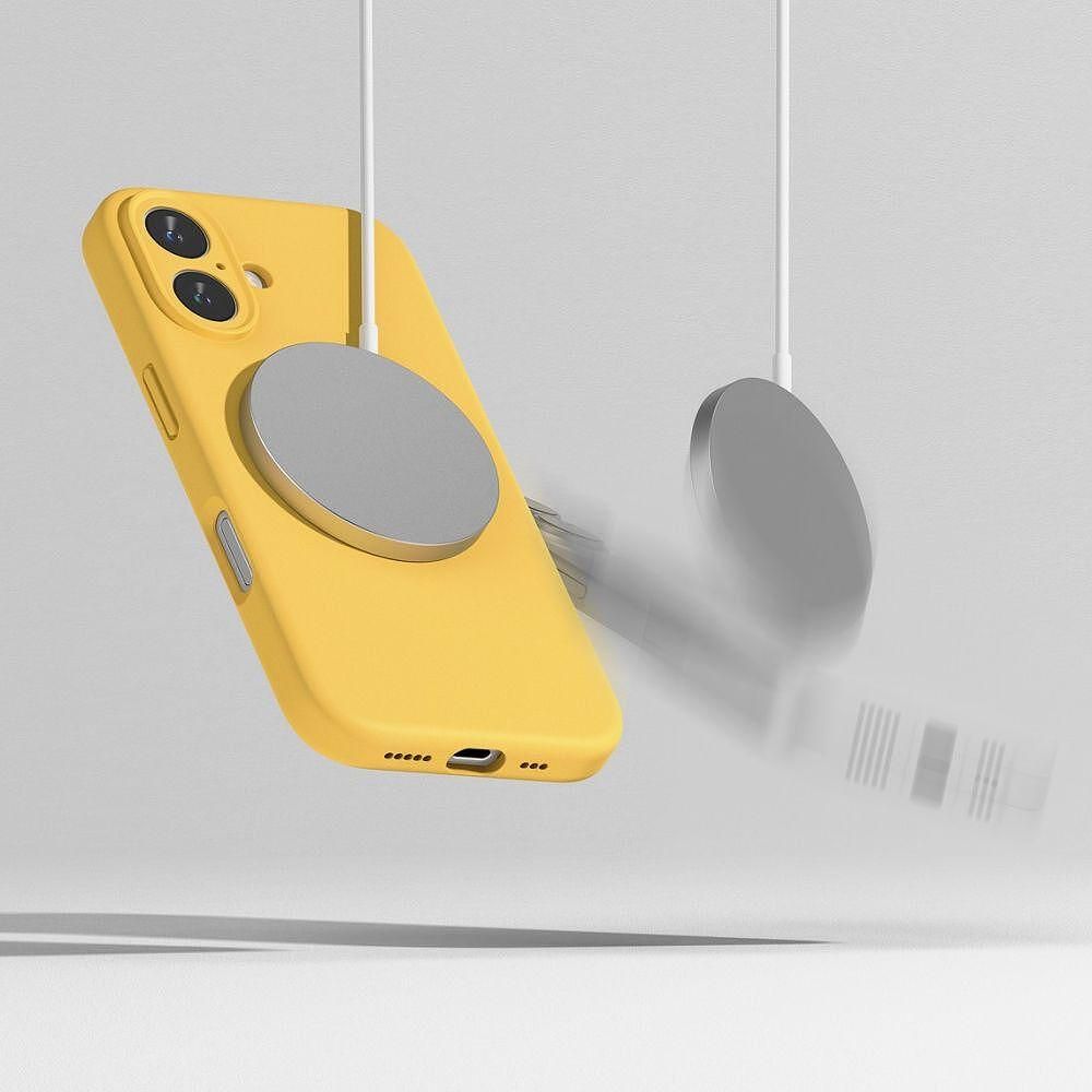 Кейс ringke silicone magnetic magsafe за iphone 16 - жълт