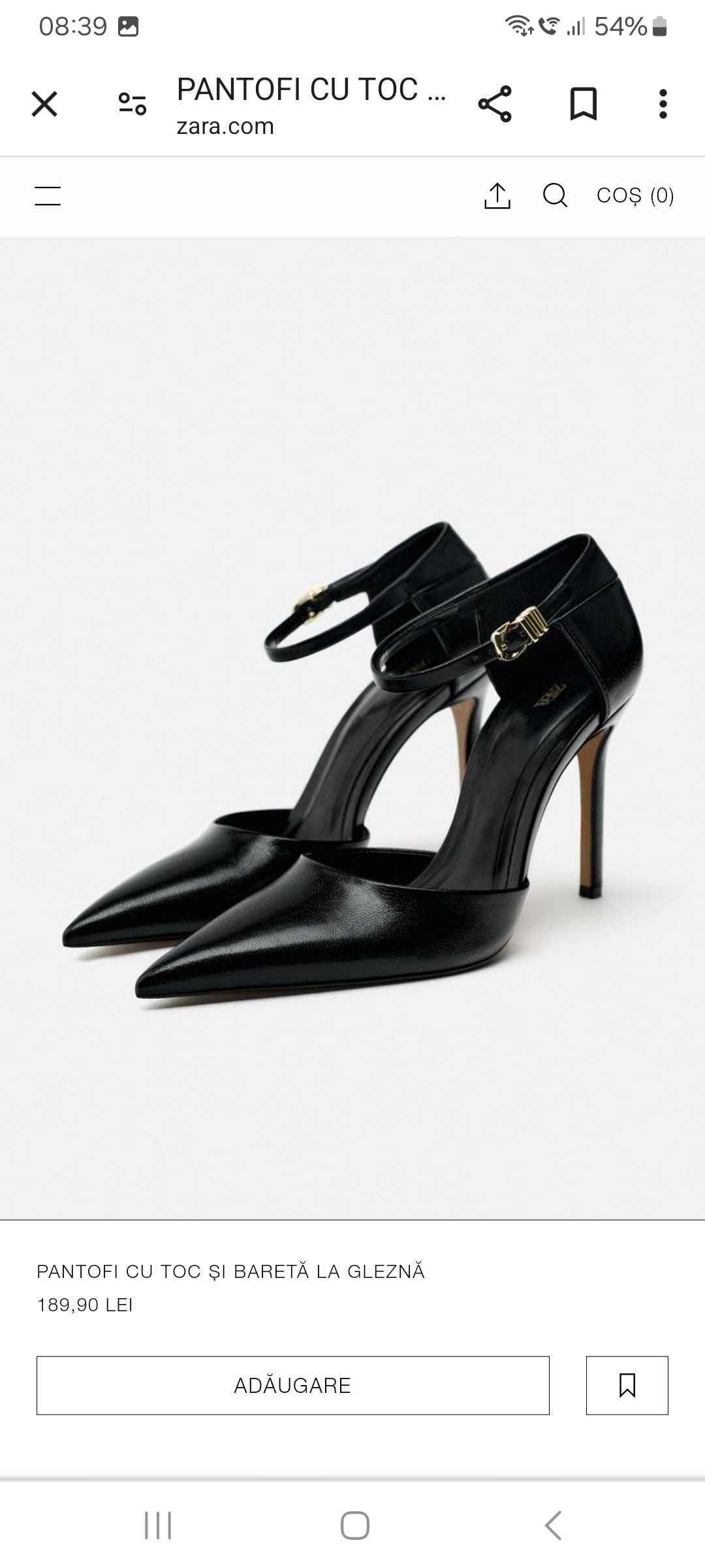 Pantofi negri, eleganti. Zara