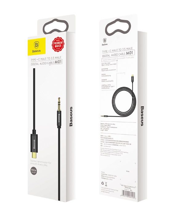 Baseus Audio Cable AUX Type-C Male to 3.5 mm Male for iPad Pro 2020