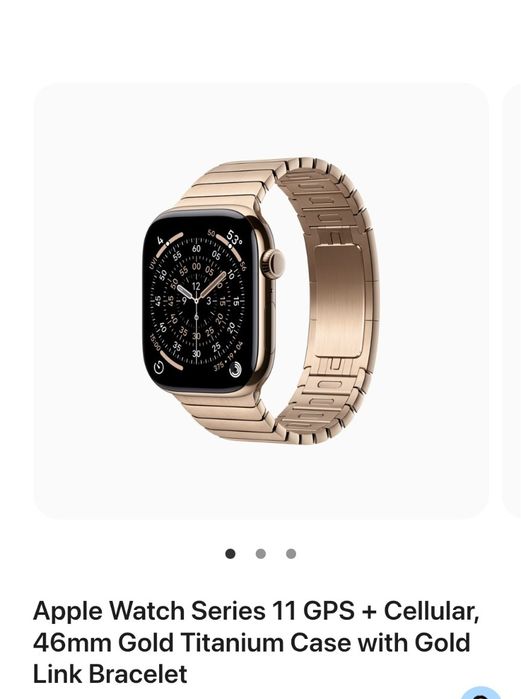 Apple watch 11 Link bracelet 46 Gold Titanium case