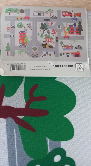 Covor de joaca cu trasee masinute, 100×150 cm