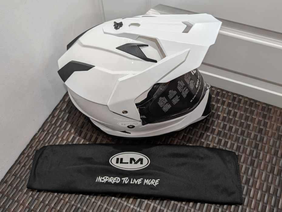 Casca moto ILM cross, Dual Sport, marime M - ochelari de soare