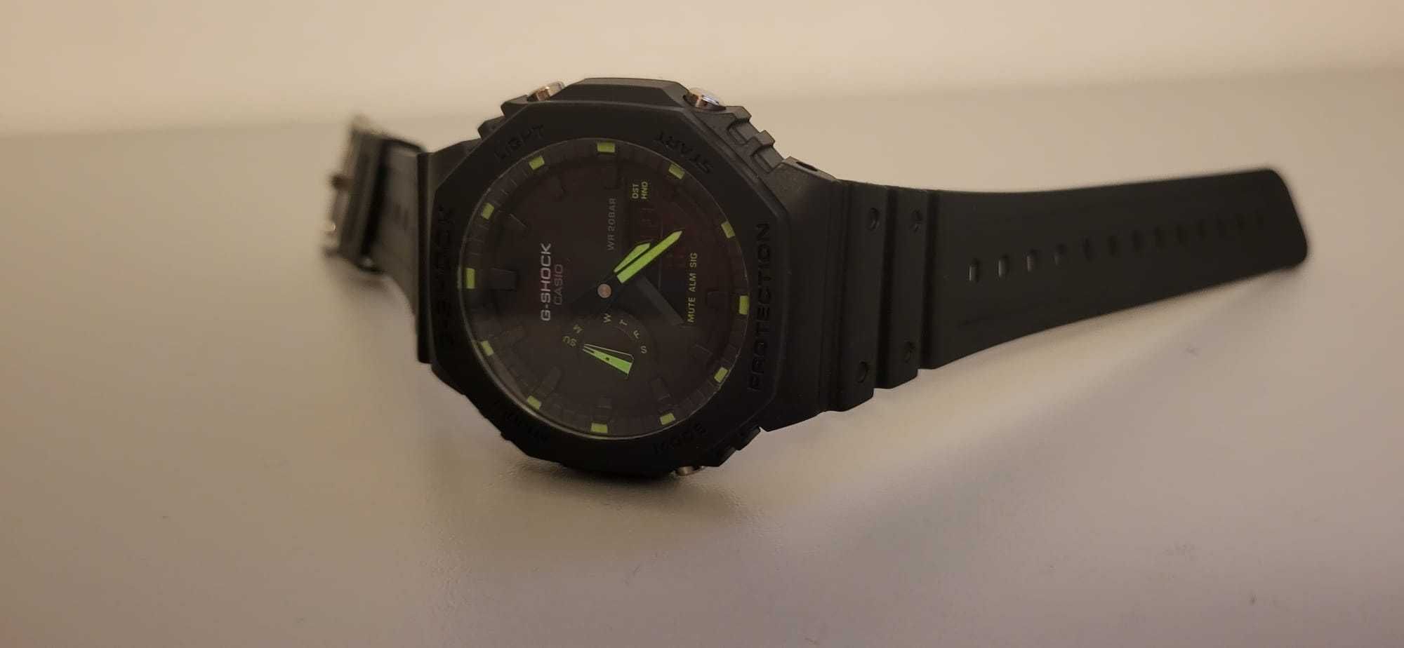 CASIO Gshock GA-2100 indicatori culoare verde ceas nou PREMIUM green