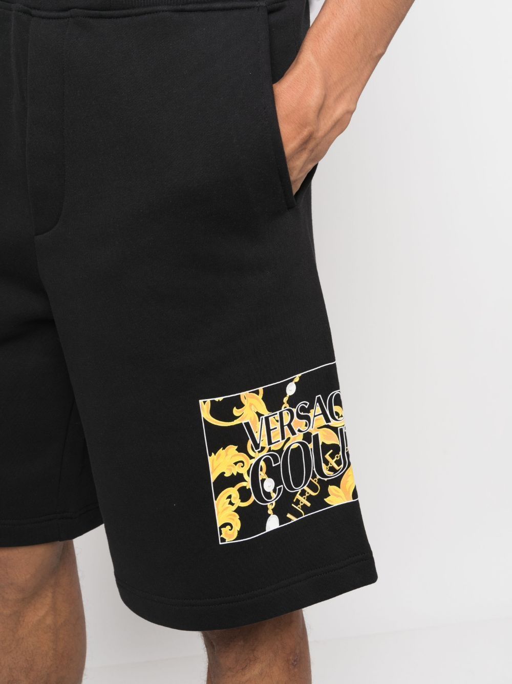 Мъжки къси панталони Versace Jeans Couture logo print track Shorts
