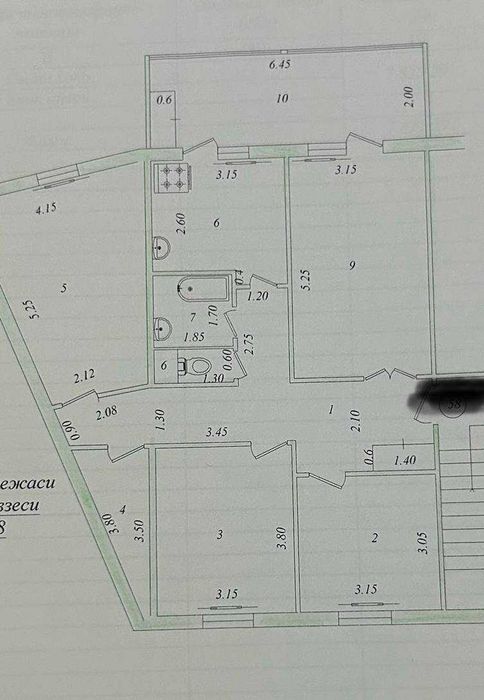 4-х комнатная квартира массив Куйлюк-6, 99 м2