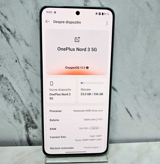 OnePlus Nord 3 5G 256/16 GB Blue Zeus Amanet 66014