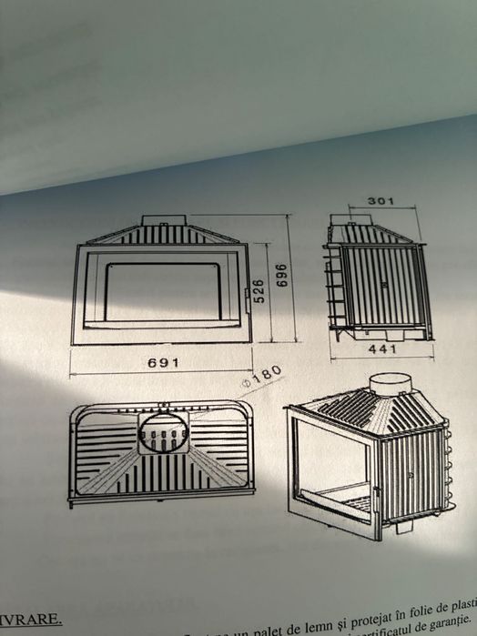 Șemineu/ termosemineu 14kW