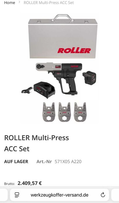 Roller Multi-press ACC - Акумулаторна радиална преса 14.4V с 4 челюсти