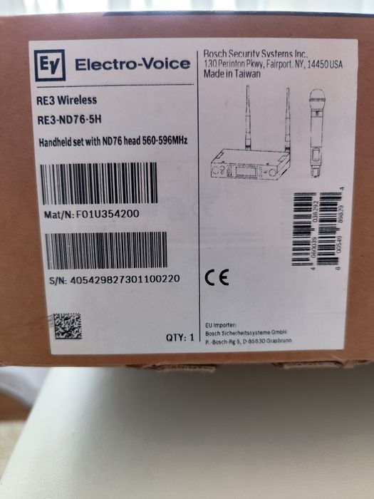 Microfon Electro-Voice RE3-RE520-5H (Nu SHURE sau SENNHEISER)
Sistem w