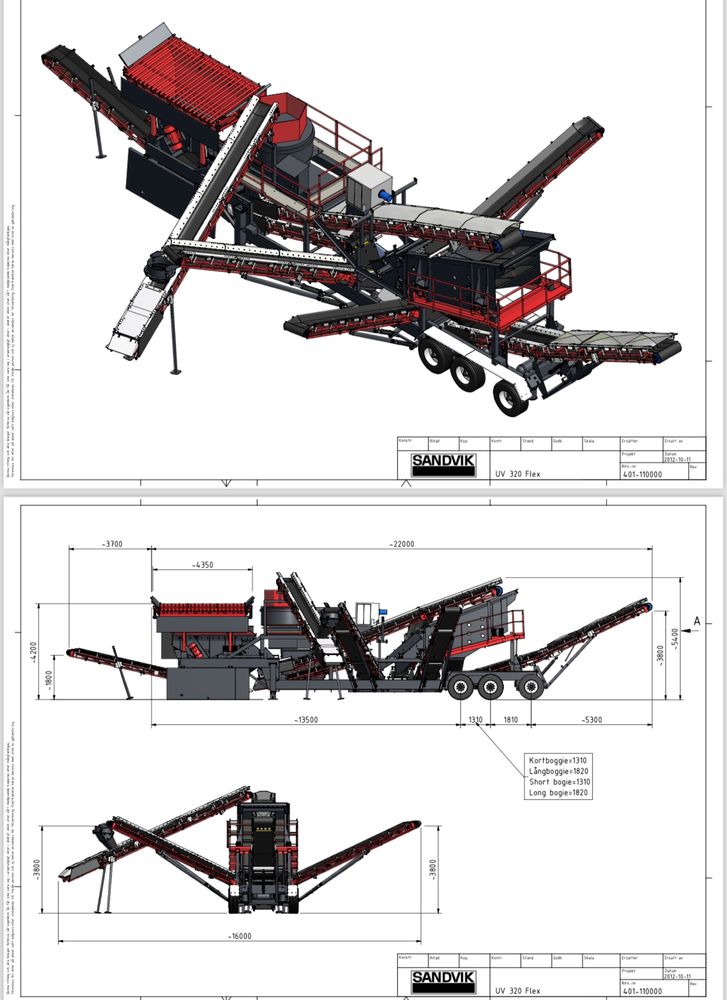 Продам мобильную дробилку прицеп Sandvik uv320 flex