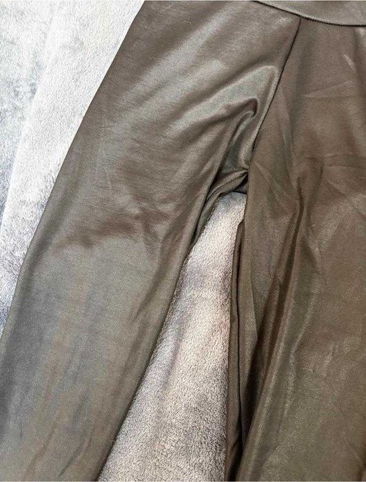 Colanți cu aspect de piele, talie înaltă