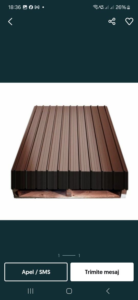 Tabla cutata colorata maro