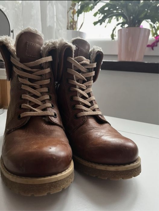 Cizme din piele maro