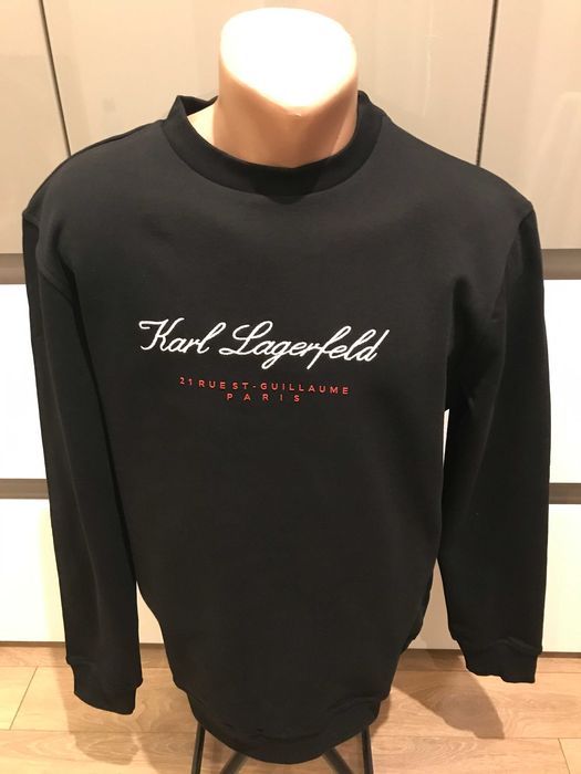 Оригинална унисекс блуза Karl Lagerfeld, черна, размери: L и XL