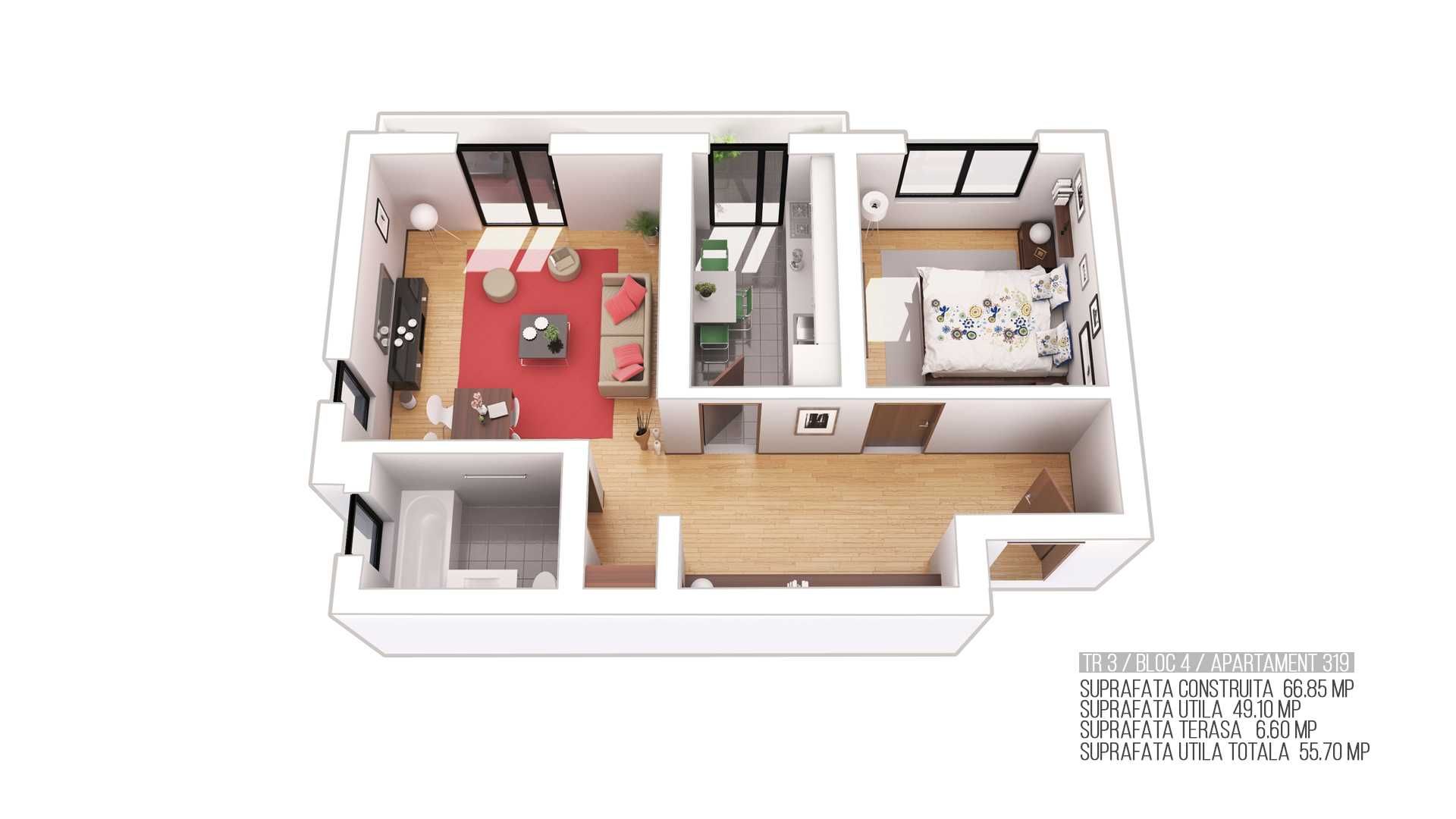 Apartament 2 cam, Militari, Fatada Ventilata, Finalizat, TVA 9% inclus