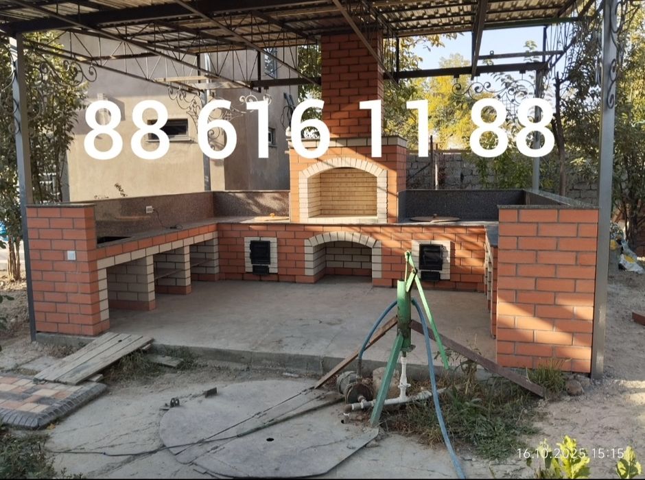 Летняя кухня камин очаг барбекю тандыр