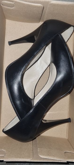 Pantofi negri din piele, Dolly shoes, 38
