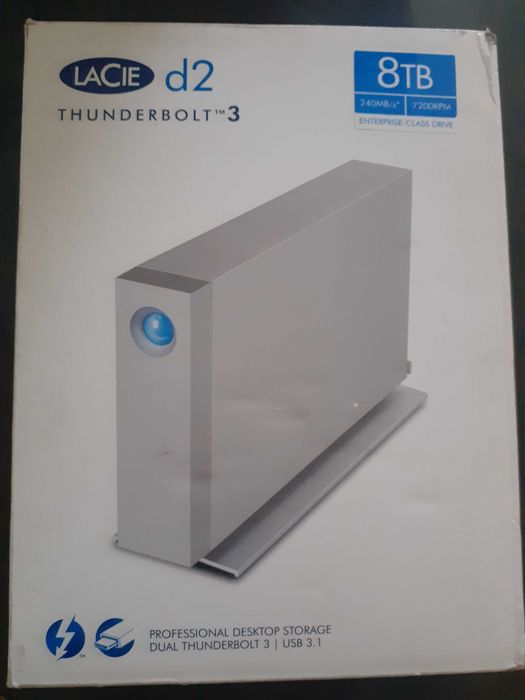 Nou! LaCie d2 Thunderbolt3, 8TB,Profesional external desktop storage