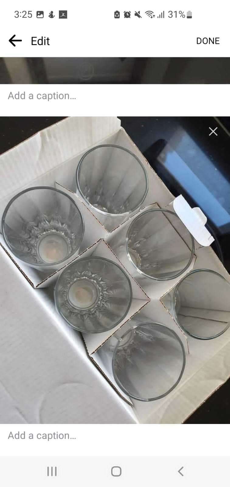6 Drinking glasses (New)