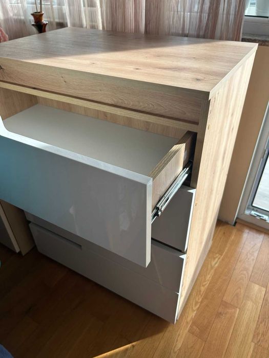 Скриин, дъб + бяло