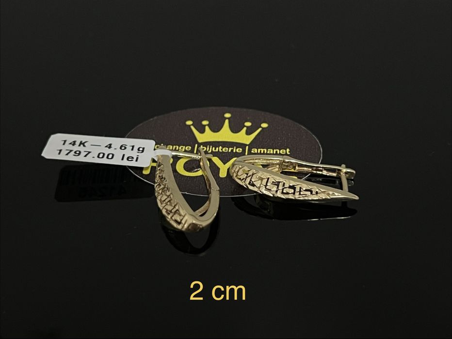 Bijuteria Royal CB : Cercei dama aur 14k 4,61gr
