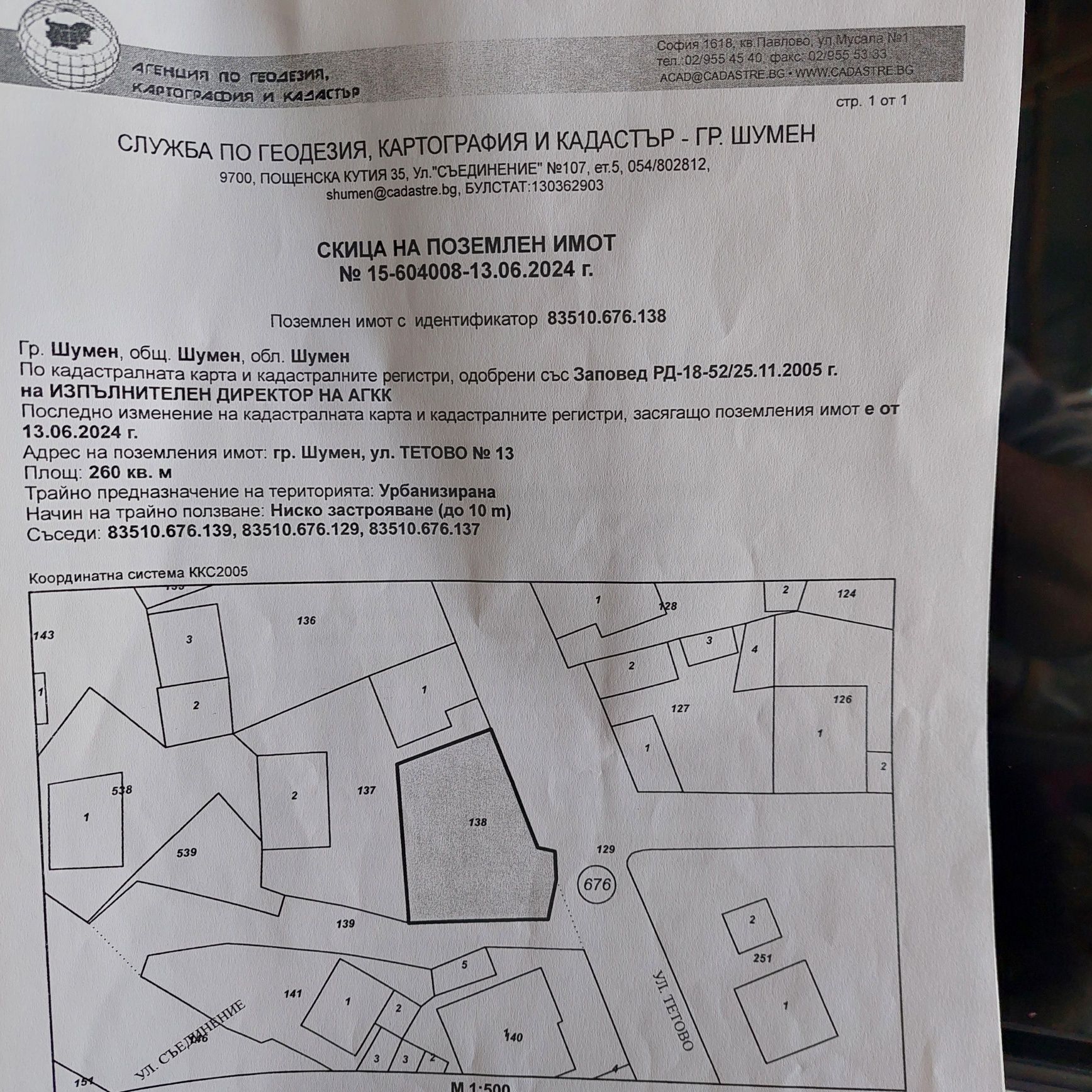 Имот парцел в регулация