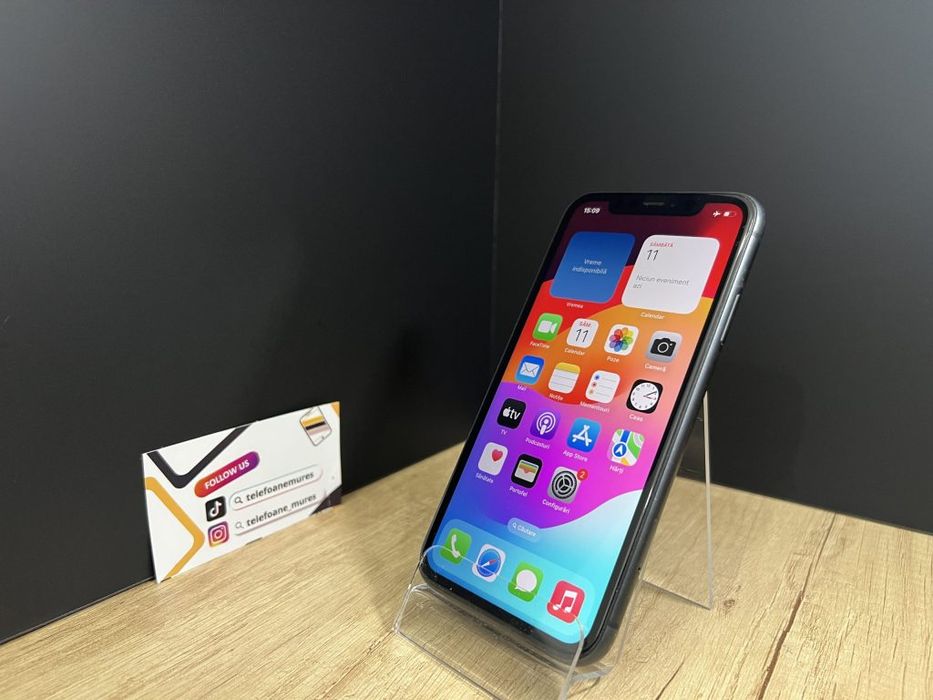 iPhone 11 128Gb Black Produs Second-Hand Satisfăcător 3 ani garanție,