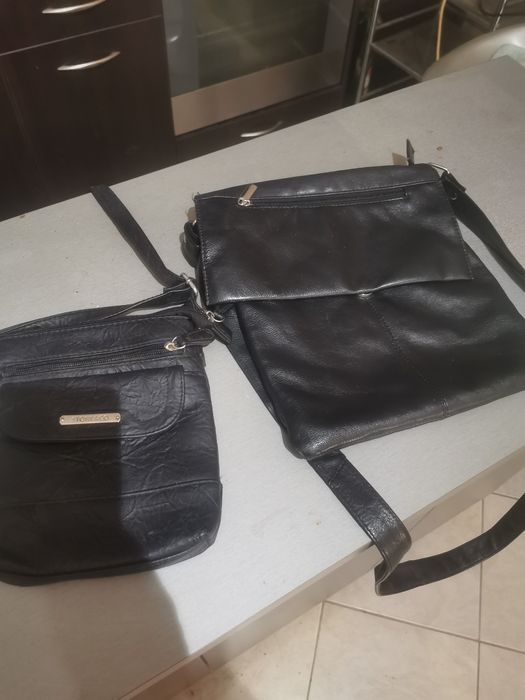 Мъжка кожена чанта 2 бр.