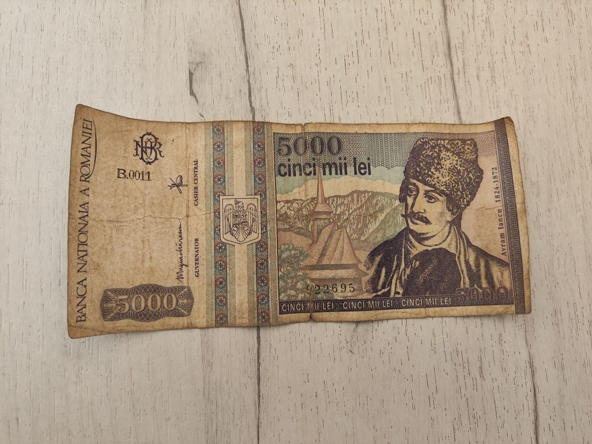 Bancnota 5000 lei anul 1993