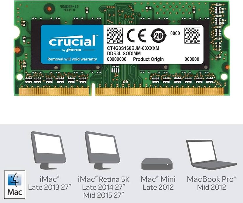 DDR3L 4Gb crucial 1.35v sodimm pcl3