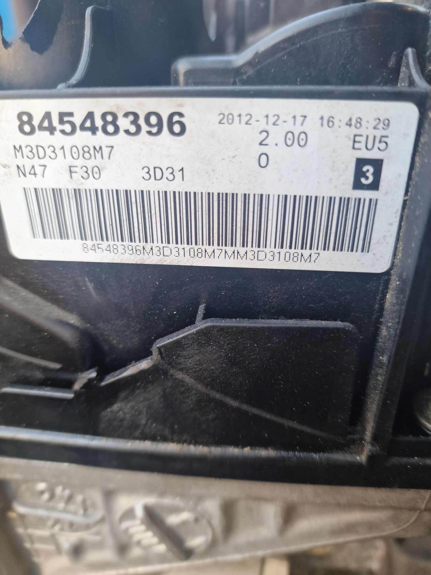 Motor 2.0 diesel Bmw seria 3 F30/F10 Cod motor N47D20C