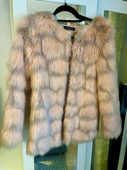 Blana artificiala roz cu insertii gri