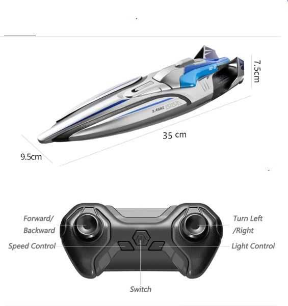 Състезателна лодка 35Km/h. 6 Speed racilng boat 6+ години и бащи