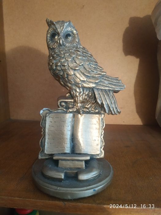 Статуэтка совы.Гипс.