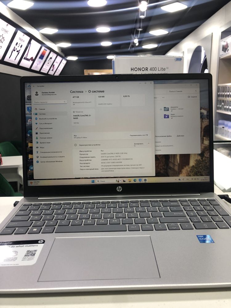 Ноутбук HP 15 intel core i3 13 avlod yangi