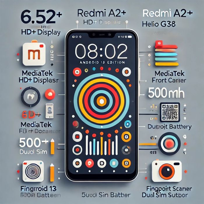 Redmi A2+   3/64 чехол +стекло в подарок