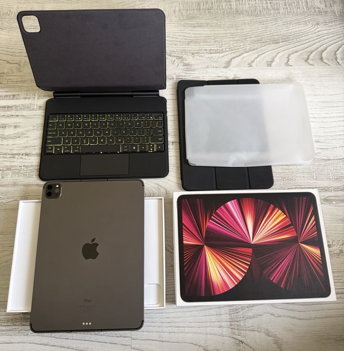 Cellular! КАТО НОВ Ipad Pro 11” Space Gray 256GB 3rd Gen ПОДАРЪЦИ