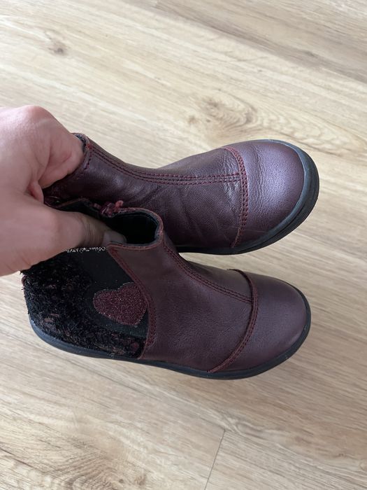 Cizme piele 16cm, cu fermoar