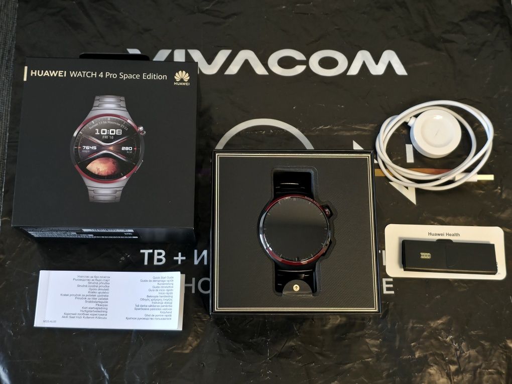 КАТО НОВ 48mm Huawei Watch 4 Pro Space Edition VIVACOM Гаранция 2026г.
