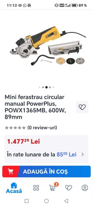 Mini fierastrau circular Power Plus